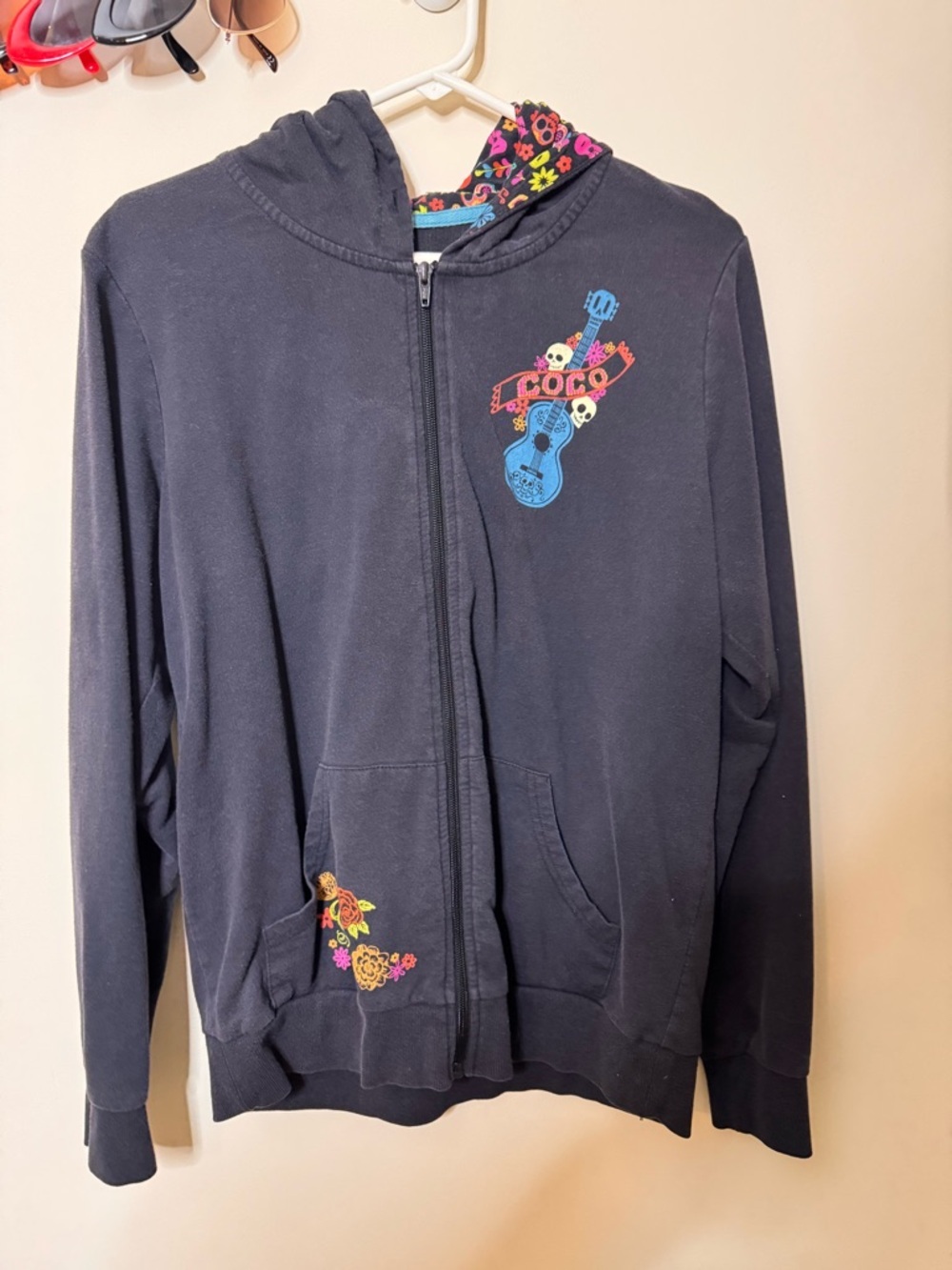 Disney Parks Epcot Exclusive CoCo Hoodie with Colorful Floral Hood - Picture 2 of 3